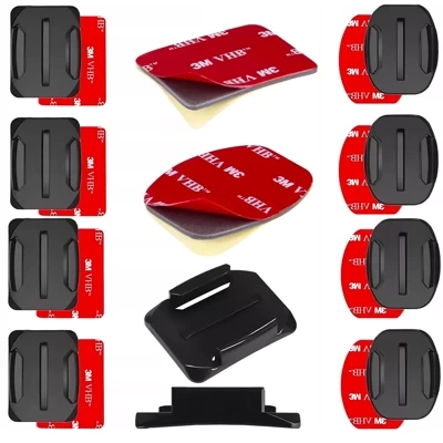 Uchwyty Adaptery Naklejki Wlepki Taśma 3M Zestaw 16w1 do Kamer GoPro DJI Insta