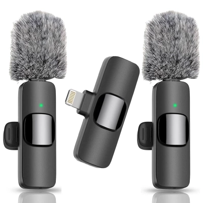 2x Mikrofon Bezprzewodowy Krawatowy do Telefonu Lightning iPhone 14 13 12 11