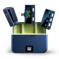 2x Mikrofon Krawatowy Bezprzewodowy OLED do Telefonu Smartfona Kamery