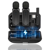 Bezprzewodowy Mikrofon Krawatowy 2szt do iPhone iPad Android IOS + Etui do Vlog YouTube